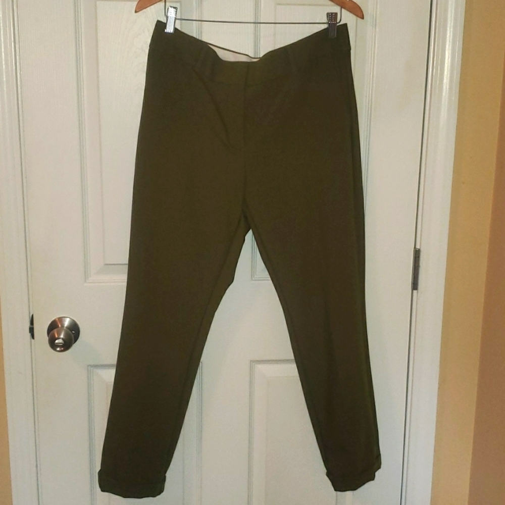 LOFT Slim Pant Olive Size 10